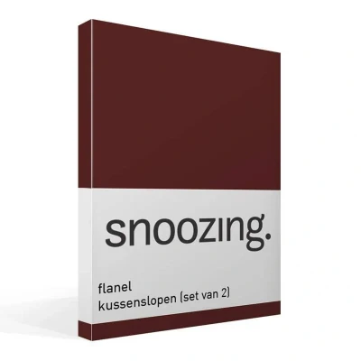 Afbeelding van Snoozing Flanel Kussenslopen Set van 2 40x60 cm Aubergine