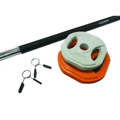 Afbeelding van Toorx Fitness Aerobic Pump Set 10 kg oranje/grijs Grijs Rubber