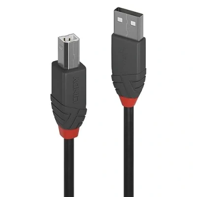 Image de Lindy Anthra Line Câble USB (M) pour type B 2.0 5 m rond noir
