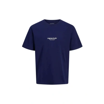 Afbeelding van Jack &amp; Jones T shirt Jorvesterbro Tee Ss Crew Neck Noos 12240121 Ocean Cavern Mannen Maat S
