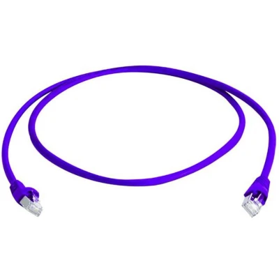 Afbeelding van Telegärtner L00001A0194 RJ45 Netwerkkabel, patchkabel CAT 6A S/FTP 2.00 m Lila Vlambestendig, Snagless, Pair afschermin