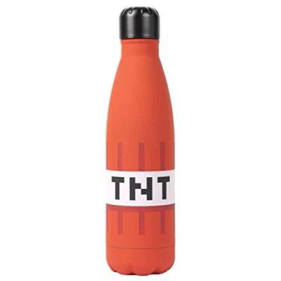 Afbeelding van Minecraft Roestvrijstalen waterfles Rode TNT Video Game Kids 550ml Gifts Officiële Merchandise