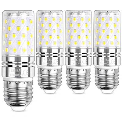 Afbeelding van SAUGLAE Led maïslampen, 12 W, 100 komt overeen met gloeilampen, E27 Edison schroef, 4000 K, neutraal wit, 1450 lm, 4 stuks