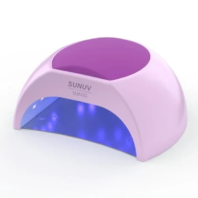 Afbeelding van SUNUV led nagellamp, 48 W, uv lamp, semi permanent, afneembare basis, sneldrogend, 4 timer, nagellamp voor alle SUN2C gels paars