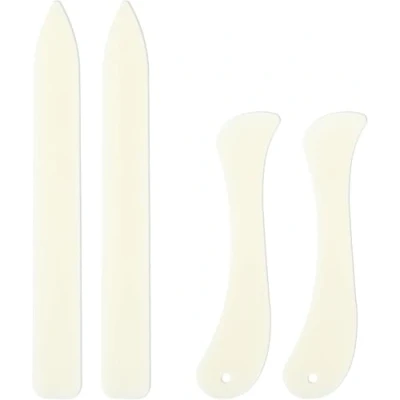 Afbeelding van MAEXUS Set van 4 botvouwen voor papier, vouwen, origami, vouwgereedschap, vouwmes, papiersnijder om te knutselen, kaarten maken, lederbewerking