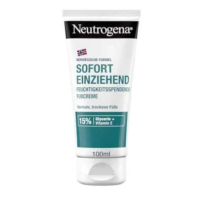 Afbeelding van Neutrogena Noorse formule, vochtinbrengende crème voor voeten, 100 ml, normale en droge met 15% glycerine vitamine E