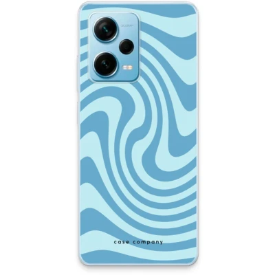 Afbeelding van Case Company® hoesje geschikt voor Xiaomi Redmi Note 12 Pro Plus Swirl Blauw Soft Cover Telefoonhoesje Bescherming aan alle Kanten en Schermrand