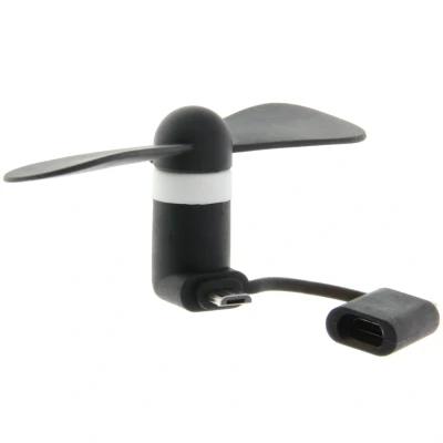 Afbeelding van iMoshion Smartphone ventilator Micro USB / geschikt voor lightning Zwart