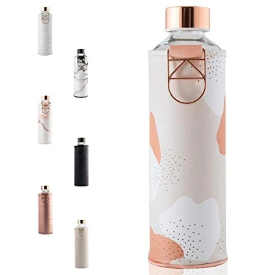 Afbeelding van Equa glazen waterfles 750 ml Mismatch met hoes Heavens