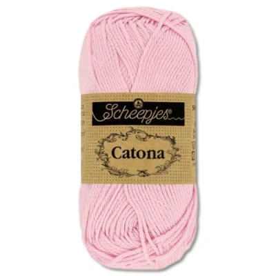 Afbeelding van Frida&#039;s Wollhaus Scheepjes Catona Amigurumi, 50 g, 100% katoen, voor breien en haken, 109 kleuren (246 ijsroze)