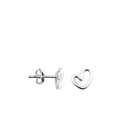 Afbeelding van Sofia Milani Heart Oorbellen, Dames, Maat: One Size, Silver coloured