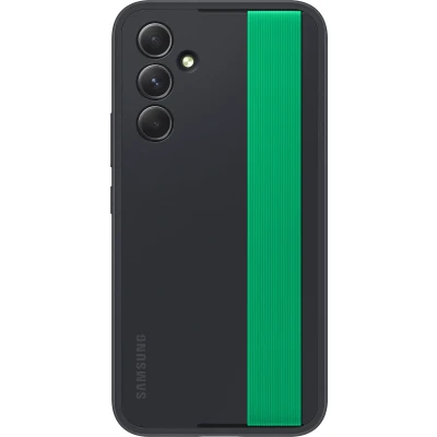 Afbeelding van Samsung Siliconen Back Cover met Band Zwart Galaxy A54