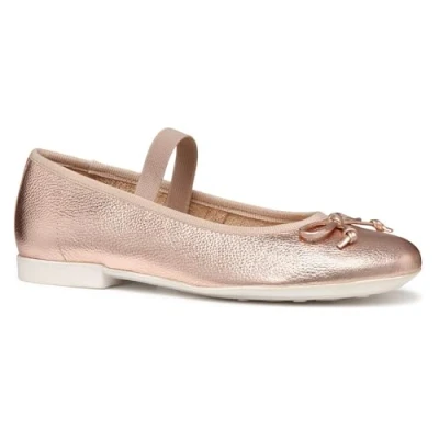 Afbeelding van Geox PLIE Ballerina&#039;s met enkelbandjes voor kinderen, Maat: 27, Old rose Leer