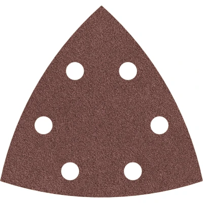 Image de BOSCH 2608621685 Feuille abrasive F460 Best pour le bois et la peinture, 93 mm, grain 60, Multi Cutter, 6 trous (5 pcs)