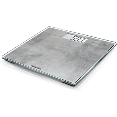 Image de Soehnle Style Sense Compact 300 Concrete, Balance Pèse personne avec large écran LCD, numérique supportant jusqu’à 180 kg, digitale design extra plat de 2 cm, grande stabilité