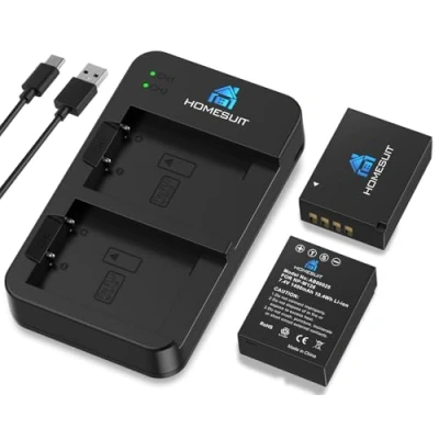 Afbeelding van Homesuit Vervanging voor accu Fujifilm NP W126/NP W126s en USB opladers, compatibel met Fuji X T3, T2, T1, A5, E3, E2, E1, X100F, H1, M1, Pro2, Pro1, T20, T10 (2 stuks, 14000000000 stuks mAh)