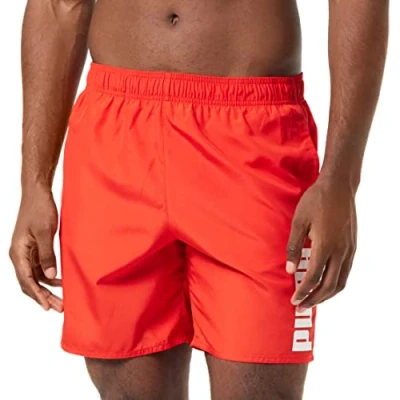 Afbeelding van PUMA Halflange zwemshorts voor heren, Rood