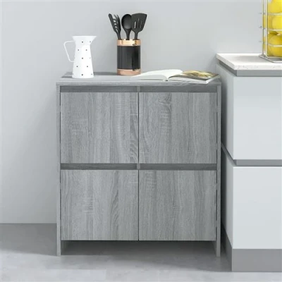 Afbeelding van Dressoir 70x41x75 cm spaanplaat grijs sonoma eikenkleurig
