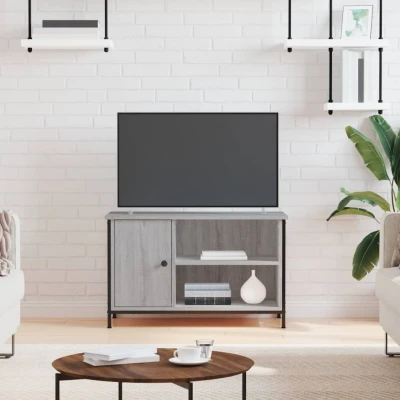Afbeelding van Tv meubel 80x40x50 cm bewerkt hout grijs sonoma eikenkleurig