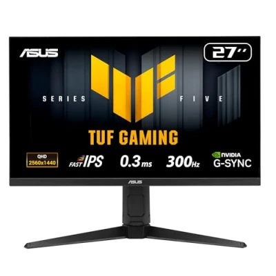 Afbeelding van ASUS TUF Gaming VG27AQML5A LED monitor spelen 27&quot; 2560 x 1440 QHD @ 300 Hz Fast IPS 400 cd/m² 1300:1 DisplayHDR 0.3 ms 2xHDMI, DisplayPort luidsprekers zwart