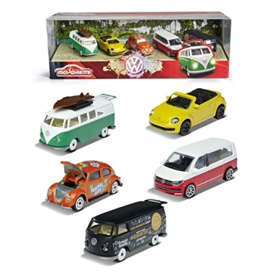 Afbeelding van Majorette Volkswagen Giftpack miniatuurauto&#039;s van metaal koffer met 5 voertuigen 212057615