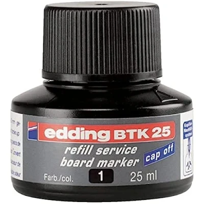 Afbeelding van Viltstiftinkt edding BTK25 voor whiteboard zwart