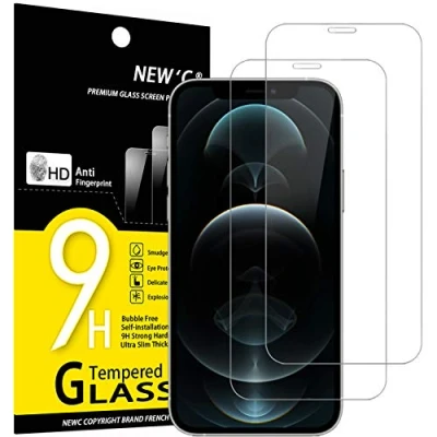 Afbeelding van NEW&#039;C 2 Stuks, Screen Protector voor iPhone 12 Pro Max (6.7&quot;), Gehard Glass Schermbeschermer Film 0.33 mm ultra transparant, resistent, anti kras, vingerafdrukken