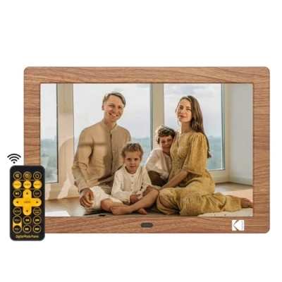 Afbeelding van KODAK Digitale fotolijst, 20,3 cm, zonder wifi, met afstandsbediening, 1280 x 800 IPS display, voor afbeeldingen, video&#039;s, muziekspelers