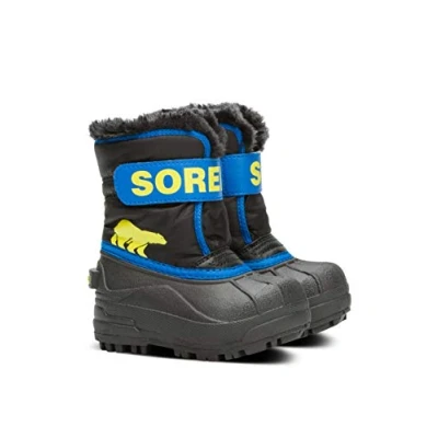 Afbeelding van Sorel Toddler Unisex Snowboots voor kinderen, Maat: 24, Black/super blue Kunststof/ textiel
