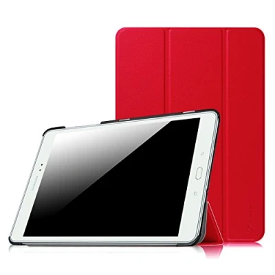 Afbeelding van FINTIE Beschermhoes voor Samsung Galaxy Tab A 9.7 SM T550 / T555 beschermhoes, ultradun, licht, PU leer, automatische slaap/wake functie, rood