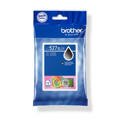 Afbeelding van Brother LC527XLBK Hoog rendement zwart origineel kussenverpakking inktcartridge voor MFC J4350DW, J4550DW