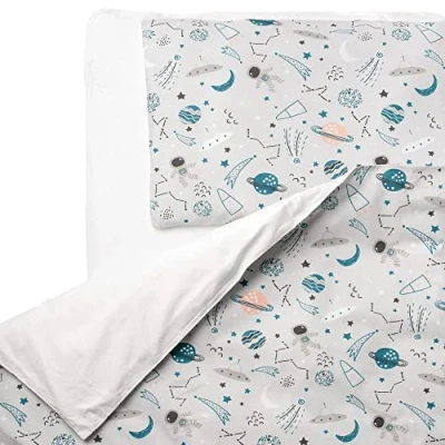 Afbeelding van FlyIdeas Dekbedovertr + 1 Kussensl babybed, Compatibel met kinderbedjes / wiegen babybedjes 100% Puur Katoen Cert. OEKO TEX, Gemaakt in EU