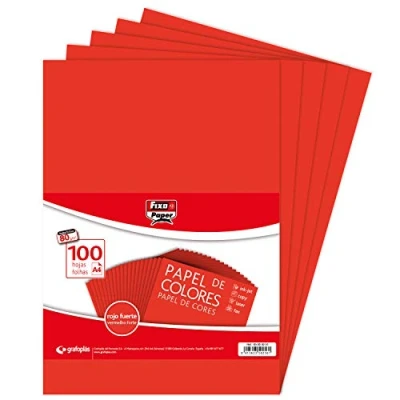 Afbeelding van Fixo Paper 65009251 100 vellen intens rood, A4, 80 g