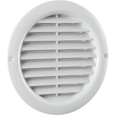 Afbeelding van Nedco schoepenrooster 100mm rond kunststof wit