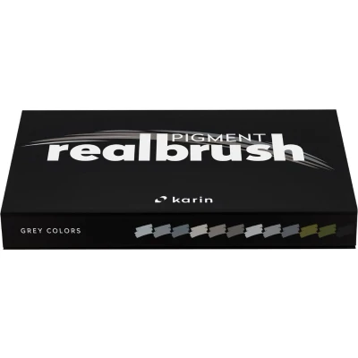 Afbeelding van Karin Realbrush Pigment Set Grey Colors Collection 12 stuks