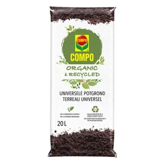 Afbeelding van COMPO Organic &amp; Recycled Universele Potgrond 100% organisch turfvrij verpakking van minstens 80% gerecycled materiaal zak 20 L
