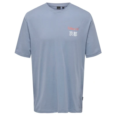 Afbeelding van Only &amp; Sons Men t shirt Flint Stone Maat M