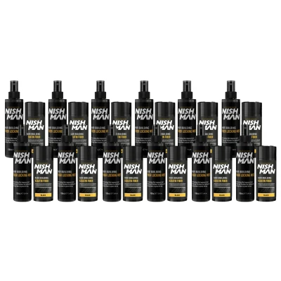 Afbeelding van Nish Man Hair Building Fibers Black