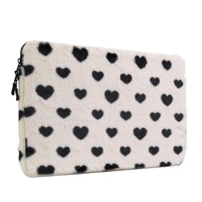 Afbeelding van imoshion Laptop Sleeve Laptophoes geschikt voor 16 inch / 16.2 15 15.6 15.3 Fluffy Hearts
