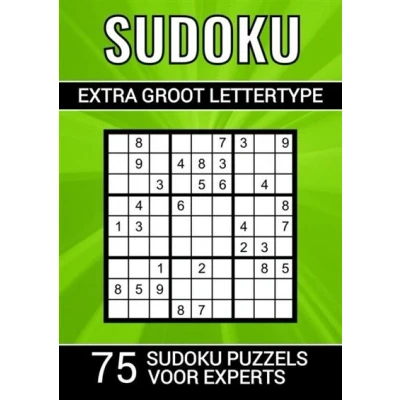 Image de Sudoku Extra Groot Lettertype 75 Puzzels voor Experts