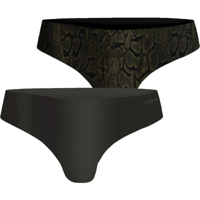 Afbeelding van Björn Borg Performance Thong 2 PACK String, Dames, Maat: 38/40, Khaki