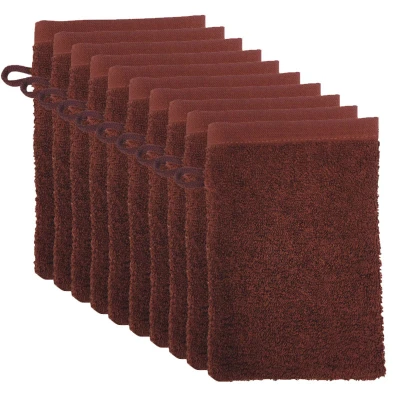 Afbeelding van 10 x The One Towelling washandje 15x21 Bruin