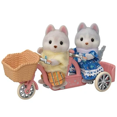 Image de Playset Sylvanian Families Les frères et sœurs husky leur tandem