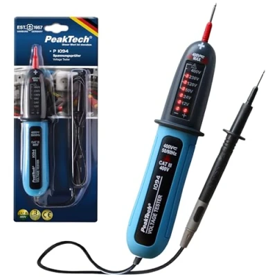 Afbeelding van PeakTech 1094 12 ... 400V AC/DC Spanningstester met LED display