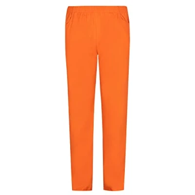 Afbeelding van MISEMIYA Uniseks sanitaire broek elastische taille werkuniform, arts, verpleegster, veterinaire reiniging, hotelgezondheid Ref. 8312, Oranje