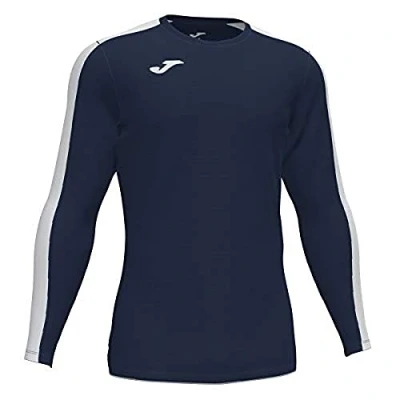 Afbeelding van Joma Academy heren T shirt, lange mouwen, Navy / Wit
