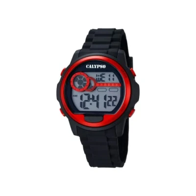 Afbeelding van Calypso K5667/2 herenhorloge kwarts digitaal alarm stopwatch armband van kunststof, zwart, riem, zwart., riem