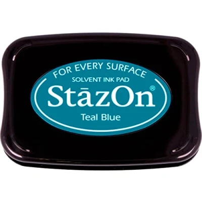 Afbeelding van Tsukineko StazOn Teal Blue Solvent Ink Pad