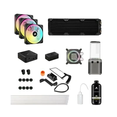 Afbeelding van Corsair Hydro X Series iCUE LINK XH405i Gepersonaliseerde koelset Hardline waterkoelgesp Waterblok voor XC7 ELITE processor Res XD5 D5 pomp XR5 radiator