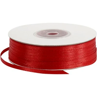 Image de Ruban satin 10 mm x 100 m Rouge